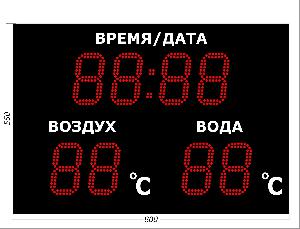 Метеотабло Электроника-215-D15х8хN3-TT-ER