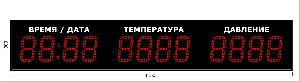 Метеотабло Электроника-215-D15х12хN3-TP-ER2 /h/