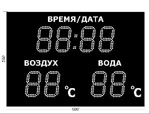 Метеотабло Электроника-215-D15х8хN3-TT-EW