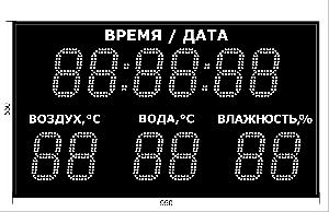 Метеотабло Электроника-215-D15х12хN4-TTW-EW