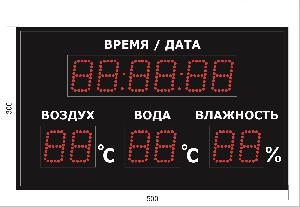 Метеотабло Электроника-206-D6х12хN4-TTW-ER