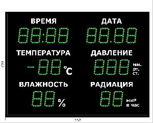 Метеотабло Электроника-206-D6х18хN6-TPWRd-EG2