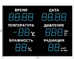 Метеотабло Электроника-206-D6х18хN6-TPWRd-EB2