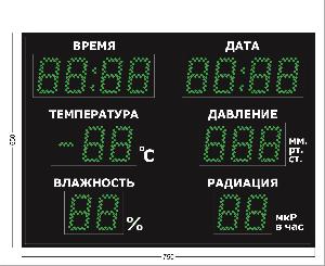 Метеотабло Электроника-209-D9х18хN6-TPWRd-EG2