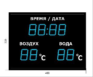 Метеотабло Электроника-206-D6х8хN3-TT-EB