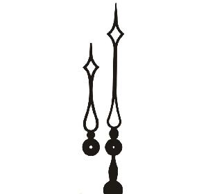 Стрелки час/мин 3058 black, 235/170 мм