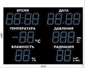 Метеотабло Электроника-221-D21х18хN6-TPWRd-EB2