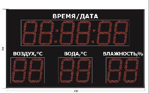 Метеотабло Электроника-224-D24х12хN4-TTW-ER