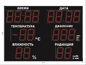 Метеотабло  Электроника-224-D24х18хN6-TPWRd