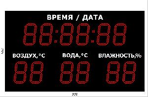Метеотабло Электроника-215-D15х12хN4-TTW-ER